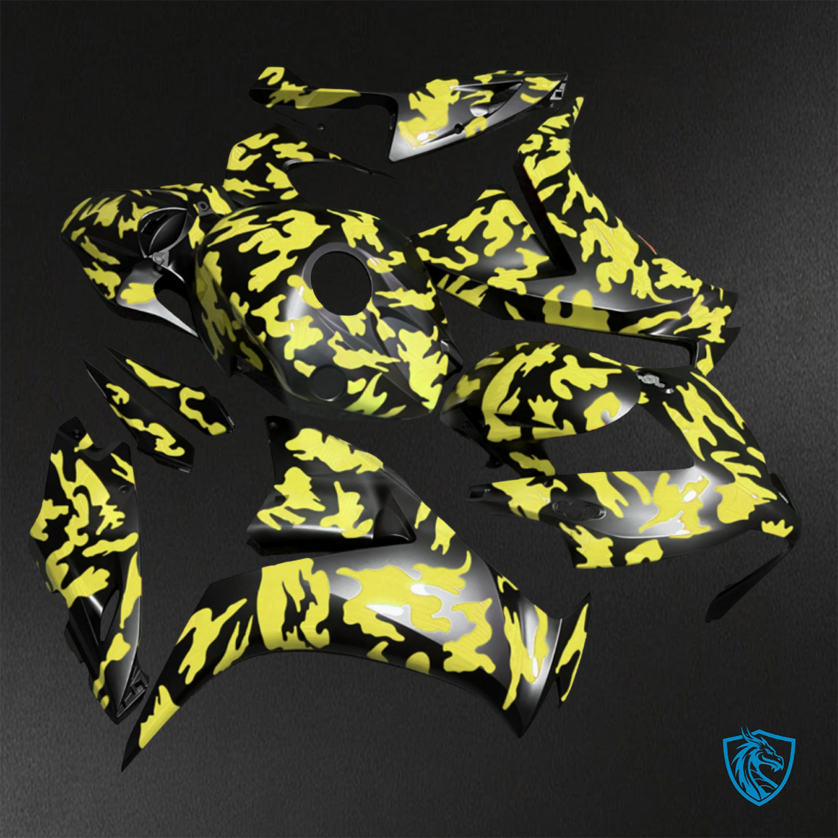 Honda CBR1000RR (2012-2016) Gloss Yellow Camo  ABS Bodywork - Fairings Kit