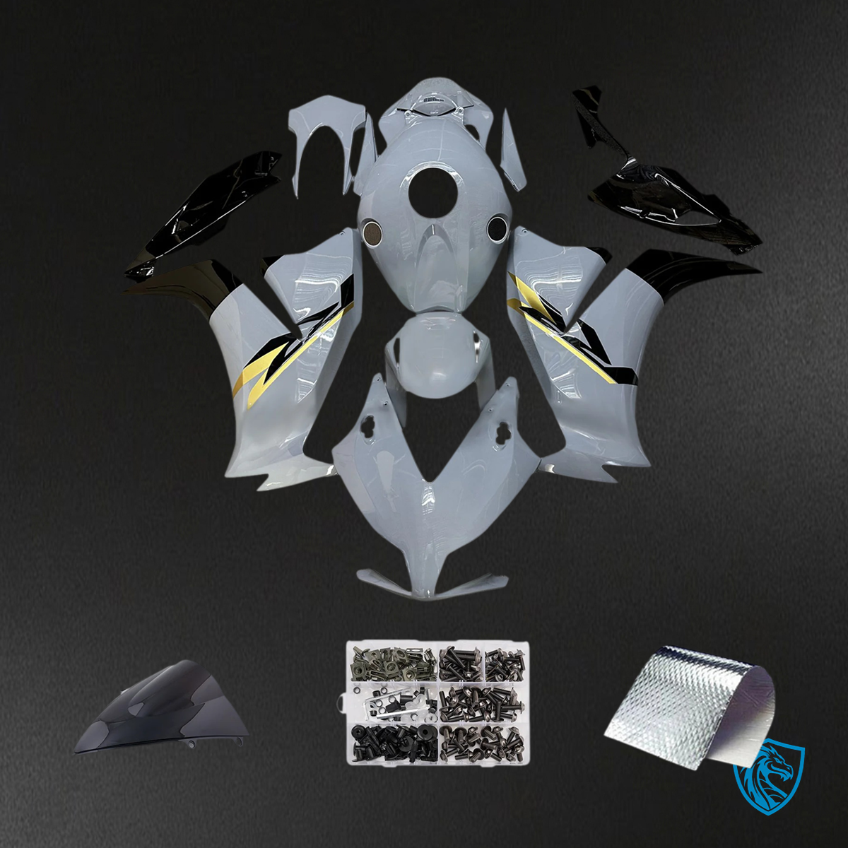 Honda CBR1000RR (2012-2016) Gray Black & Gold Fairing Kit