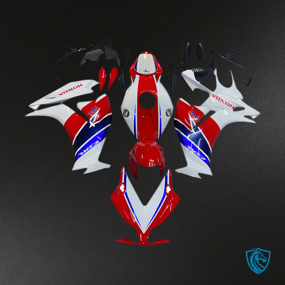 Honda CBR1000RR (2012-2016) HRC White, Red & Blue - MERGEment Motorcycle Fairings Kit