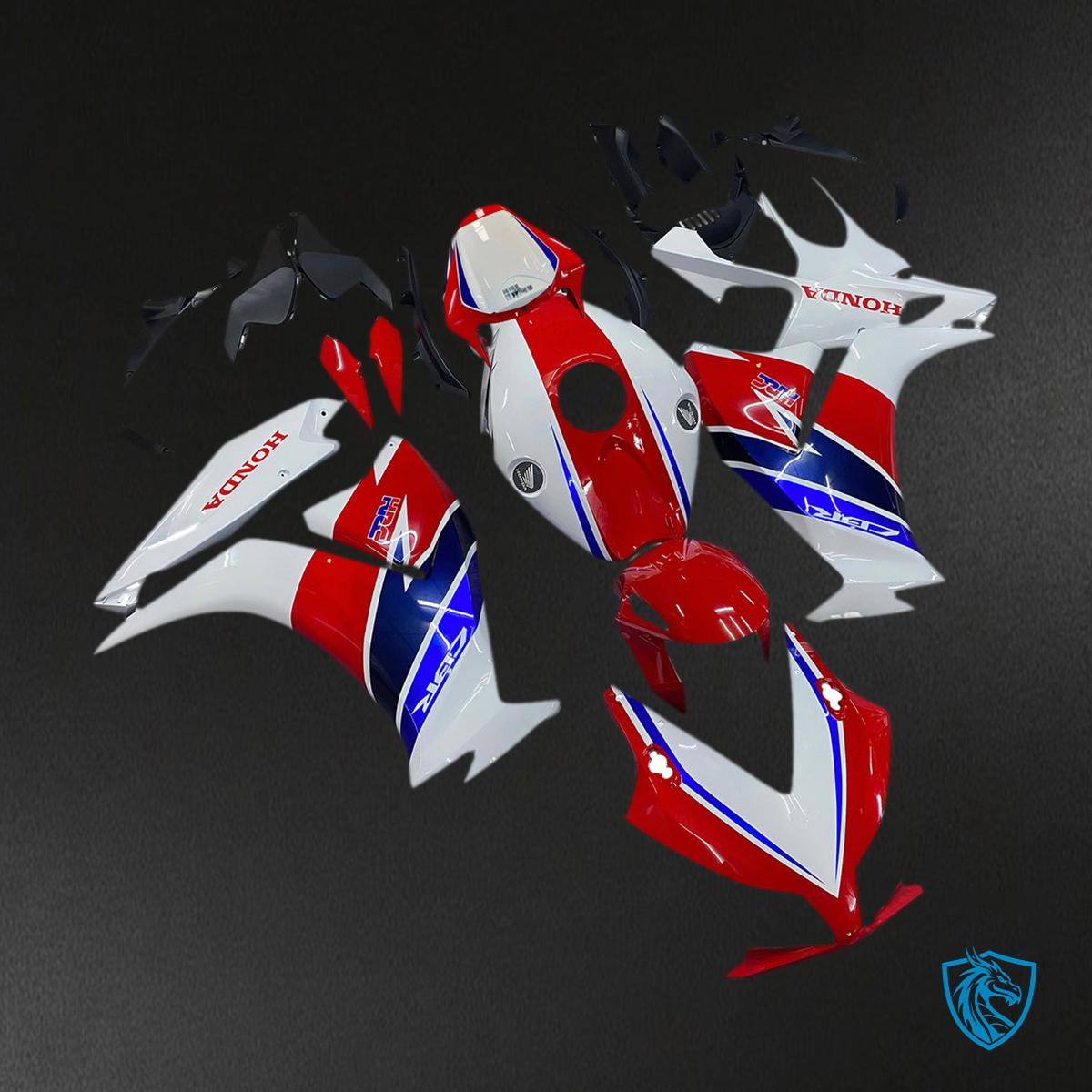 Honda CBR1000RR (2012-2016) HRC White, Red & Blue - MERGEment Motorcycle Fairings Kit