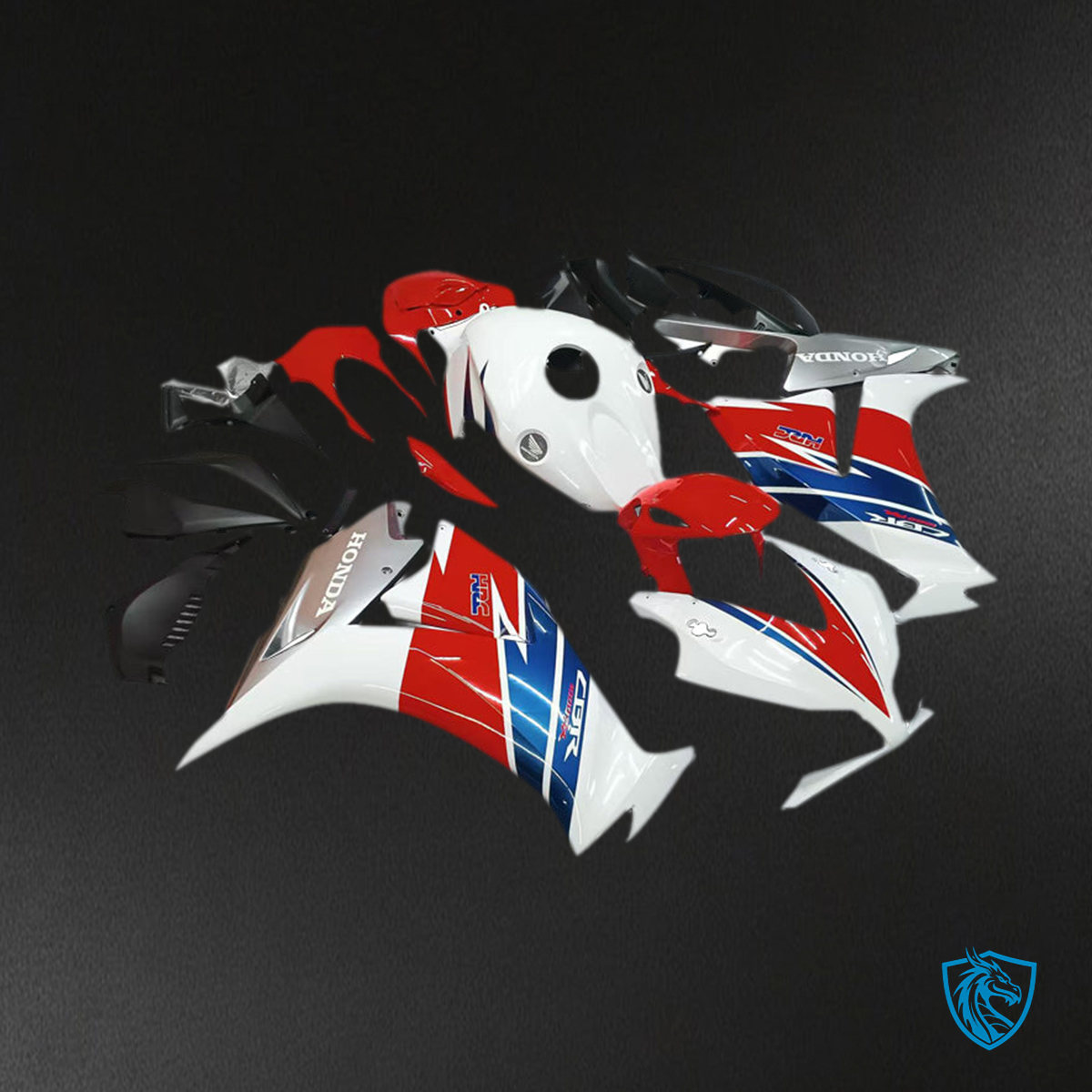 Honda CBR1000RR (2012-2016) HRC White, Red & Blue Generic Fairings Kit - Aftermarket ABS Bodywork