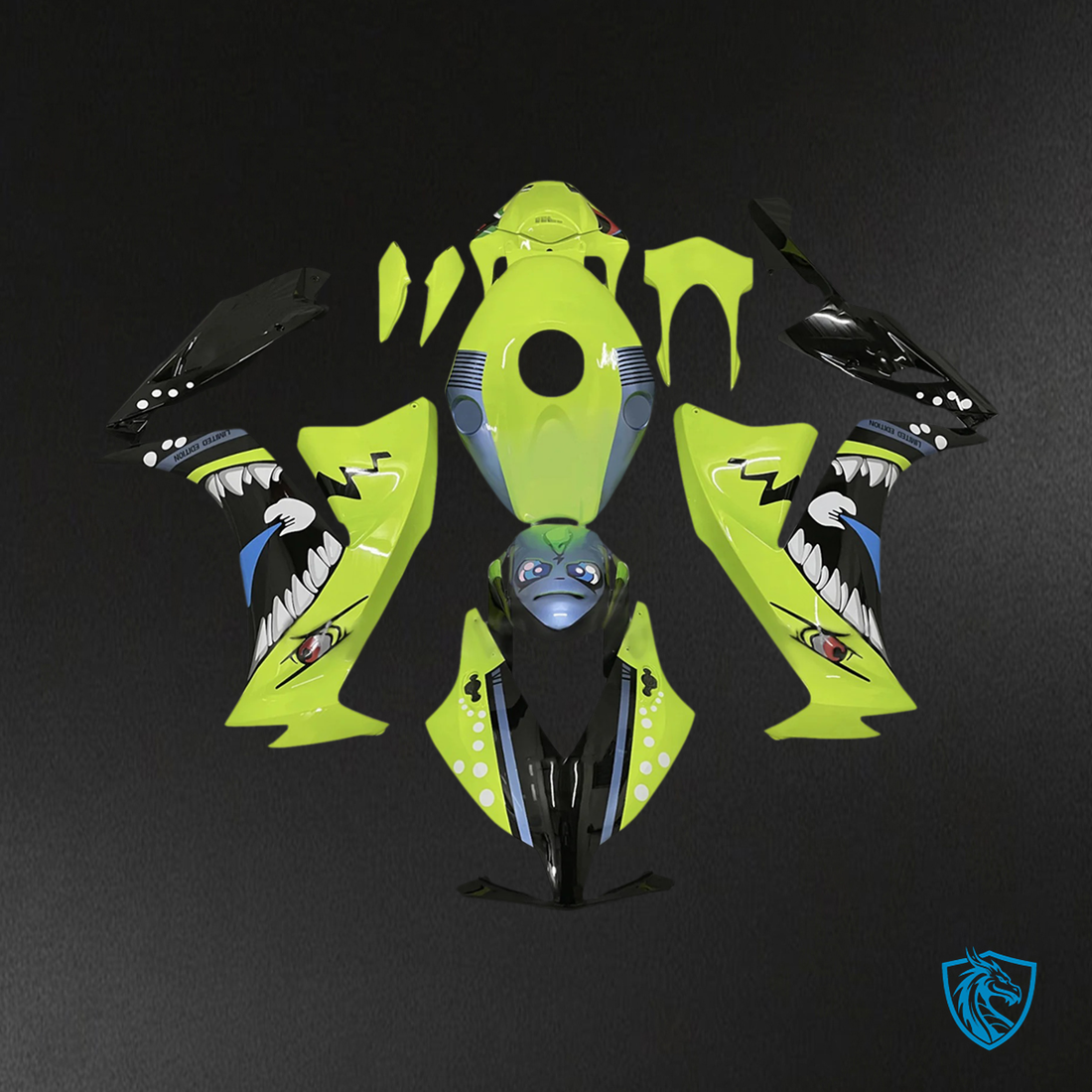 Honda CBR1000RR (2012-2016) Light Green & Black - Fairing Kit
