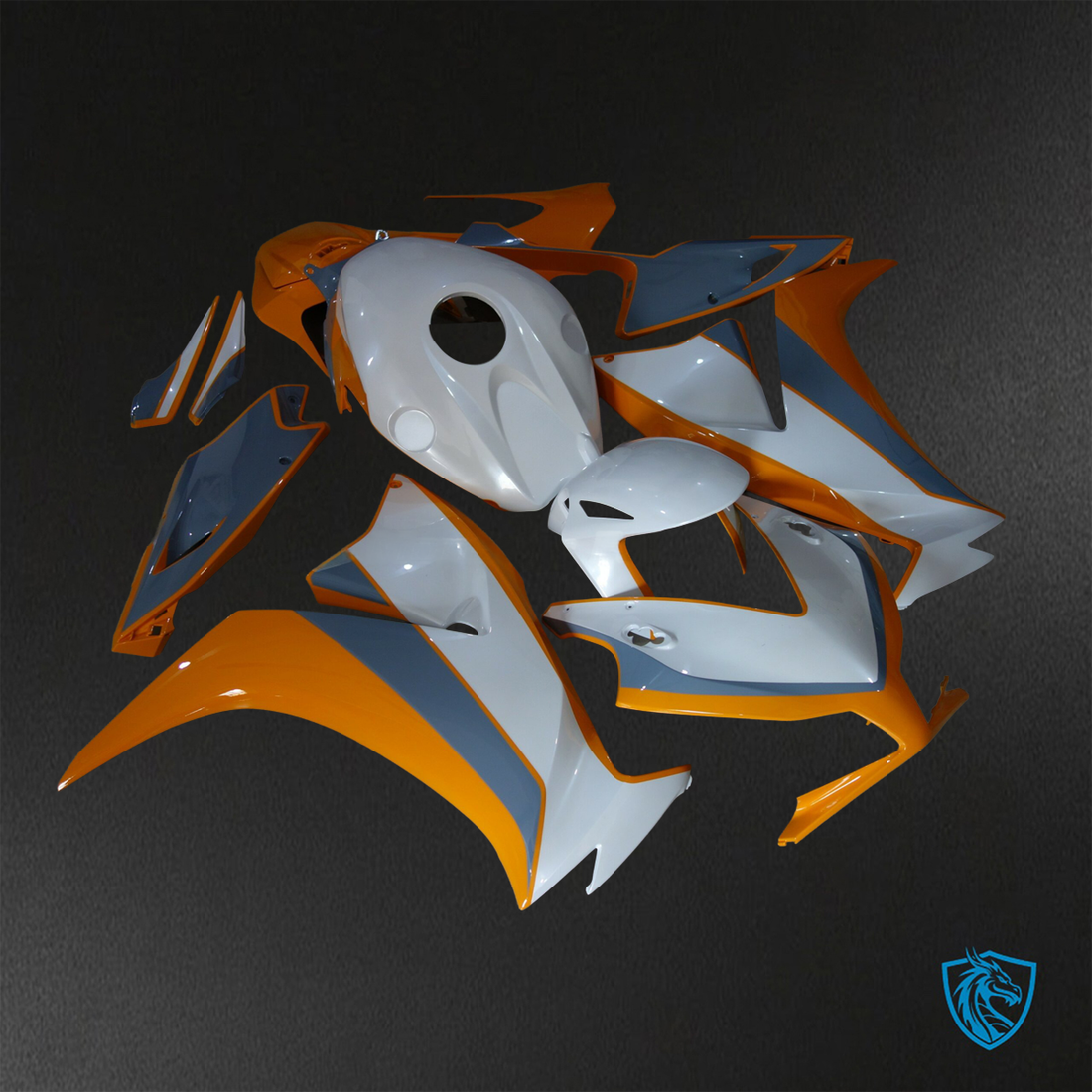 Honda CBR1000RR (2012-2016) White, Orange & Grey ABS Bodywork - Fairings Kit