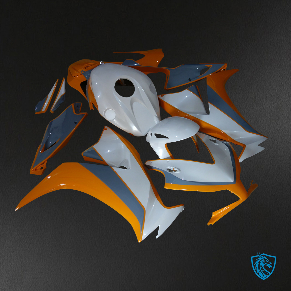 Honda CBR1000RR (2012-2016) White, Orange & Grey ABS Bodywork - Fairings Kit