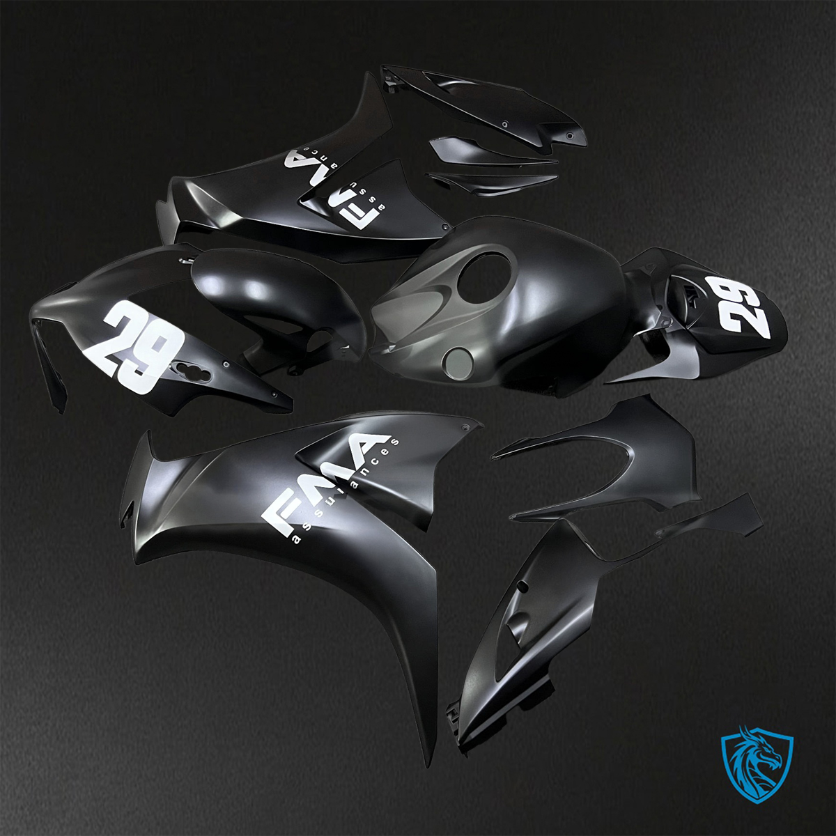 Honda CBR1000RR (2012-2016) Matte Black - Custom ABS Fairing Kit