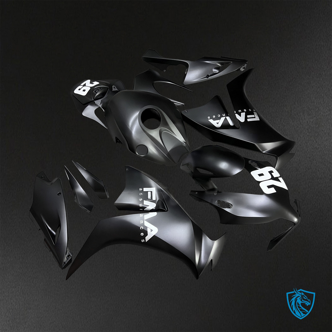 Honda CBR1000RR (2012-2016) Matte Black - Custom ABS Fairing Kit