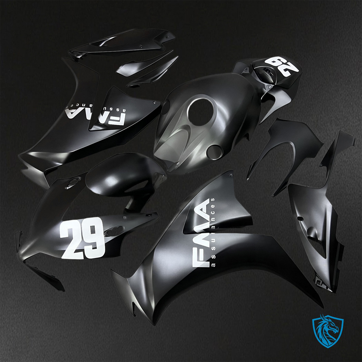 Honda CBR1000RR (2012-2016) Matte Black - Custom ABS Fairing Kit