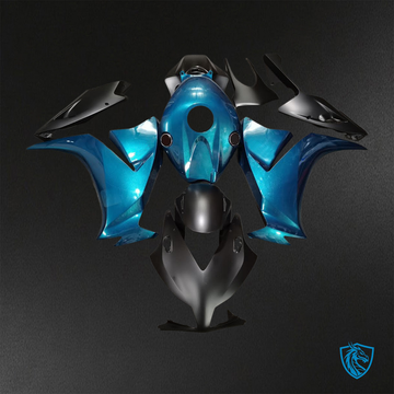 Honda CBR1000RR (2012-2016) Matte Black & Blue Fairing Kit - Aftermarket ABS Bodywork