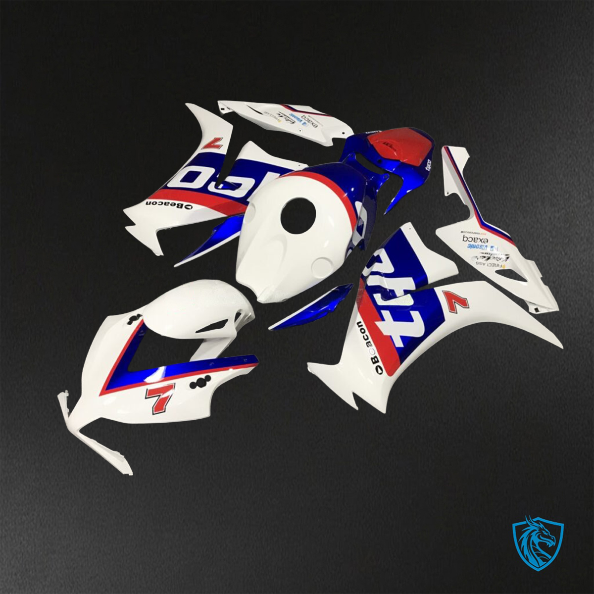 Honda CBR1000RR (2012-2016) White, Blue & Red Fairings Kit - Aftermarket ABS Bodywork