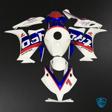 Honda CBR1000RR (2012-2016) White, Blue & Red Fairings Kit - Aftermarket ABS Bodywork