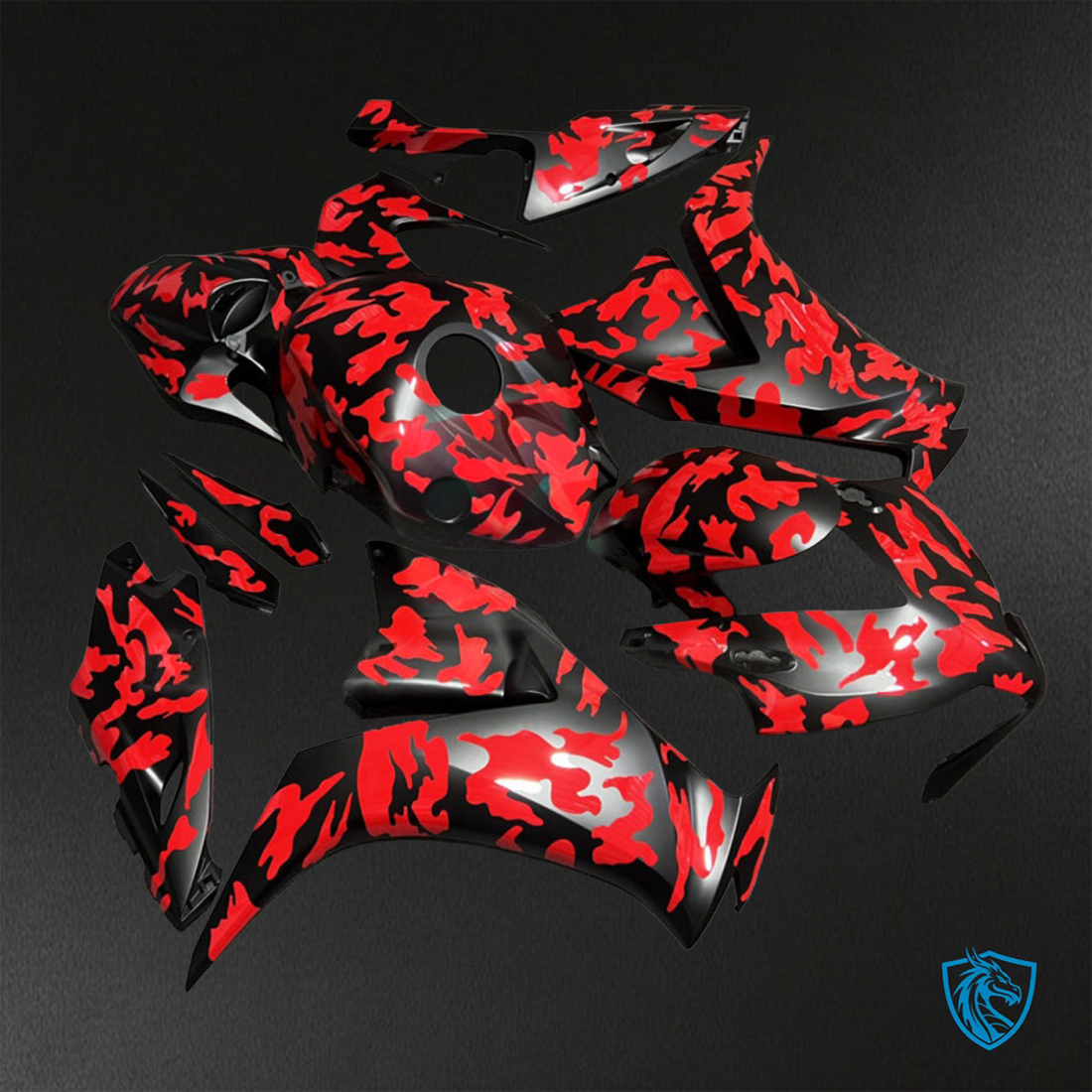 Honda CBR1000RR (2012-2016) Red Camo - Replacement Motorcycle Fairings Kit