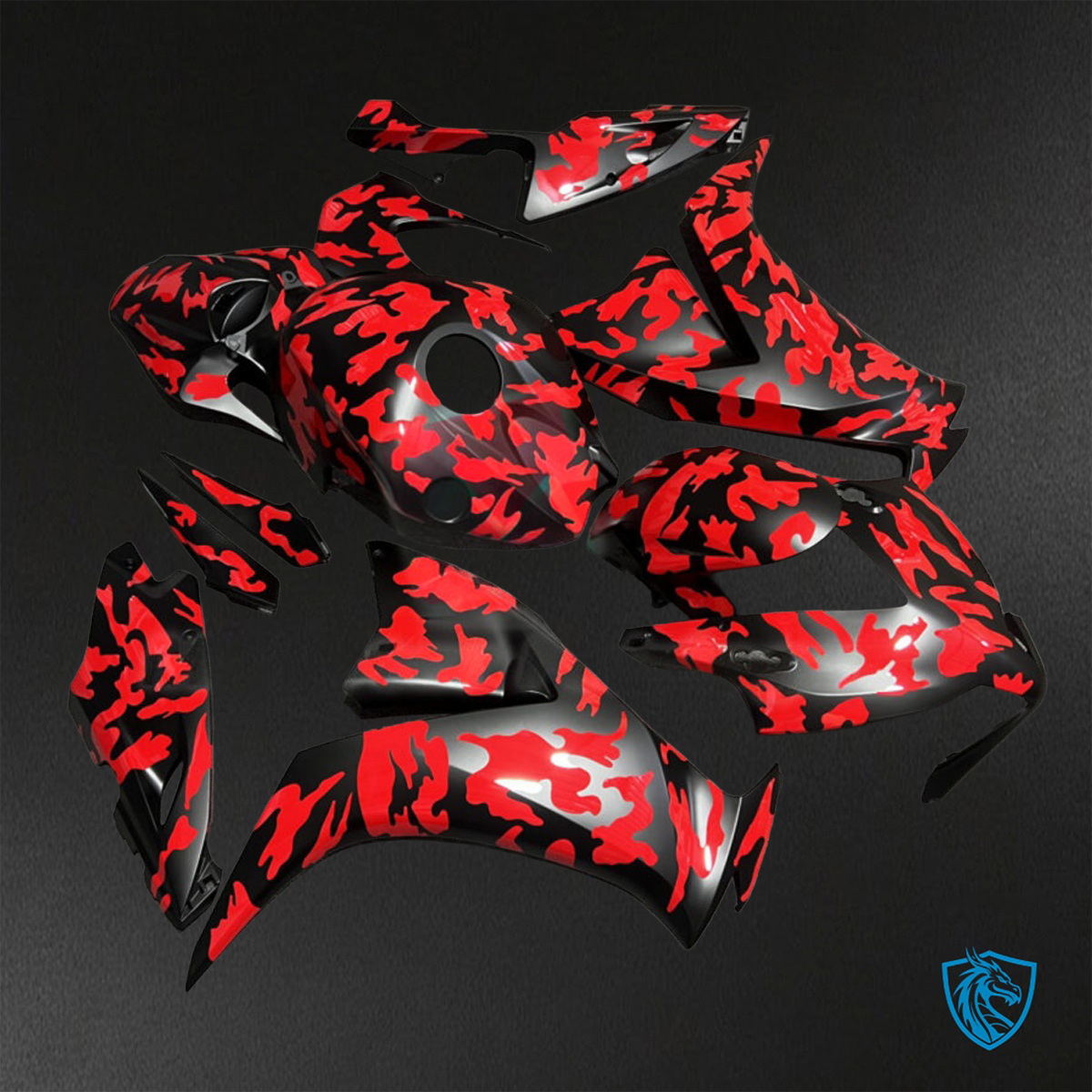 Honda CBR1000RR (2012-2016) Red Camo - Replacement Motorcycle Fairings Kit