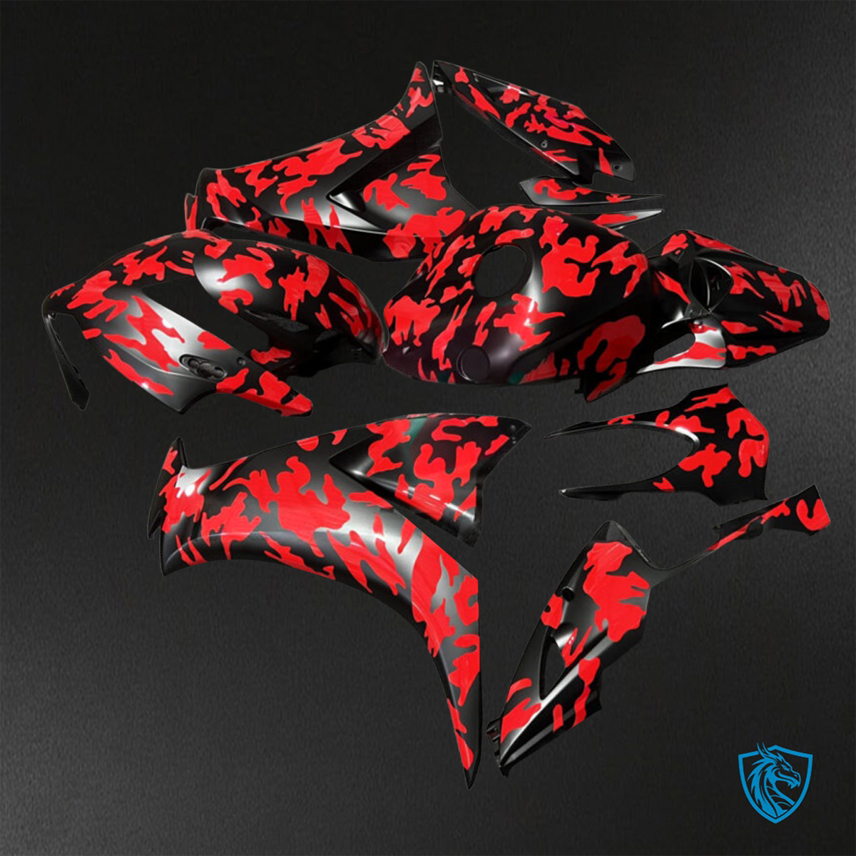 Honda CBR1000RR (2012-2016) Red Camo - Replacement Motorcycle Fairings Kit