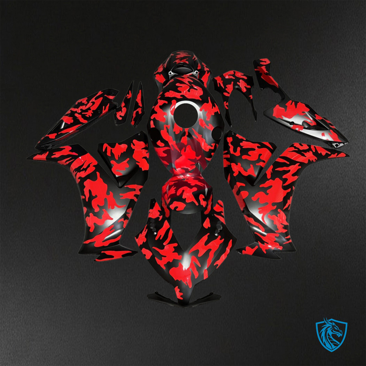 Honda CBR1000RR (2012-2016) Red Camo - Replacement Motorcycle Fairings Kit