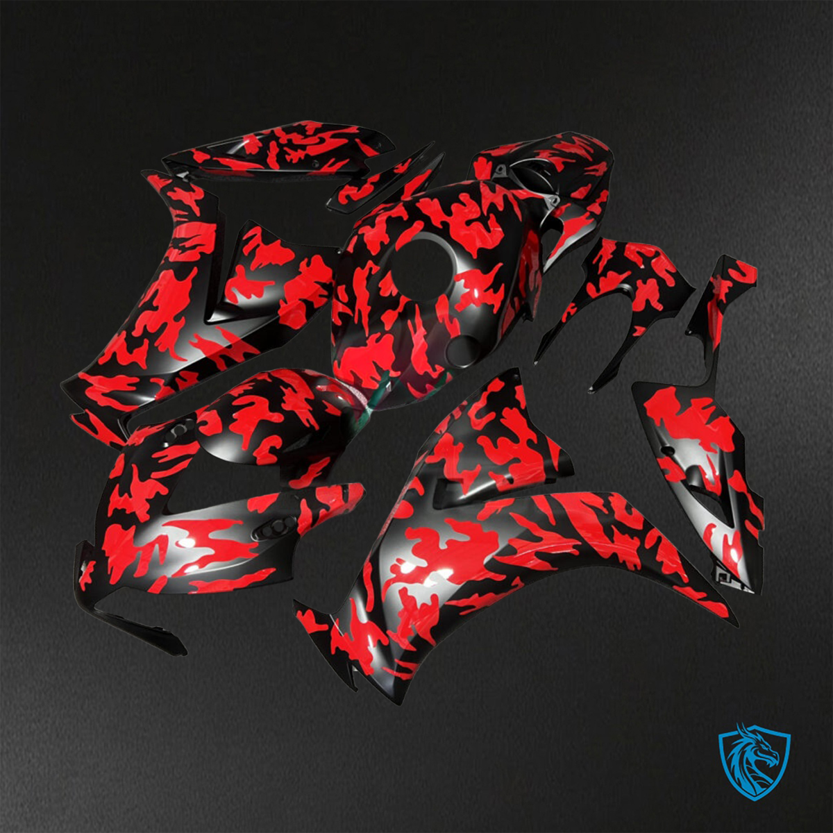 Honda CBR1000RR (2012-2016) Red Camo - Replacement Motorcycle Fairings Kit