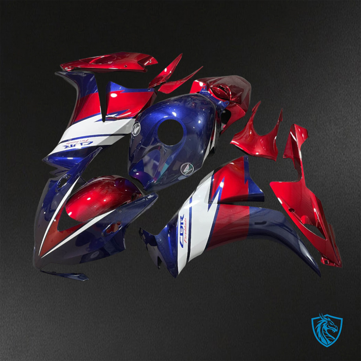 Honda CBR1000RR (2012-2016) Red, White & Blue Fairings Kit - Aftermarket ABS Bodywork