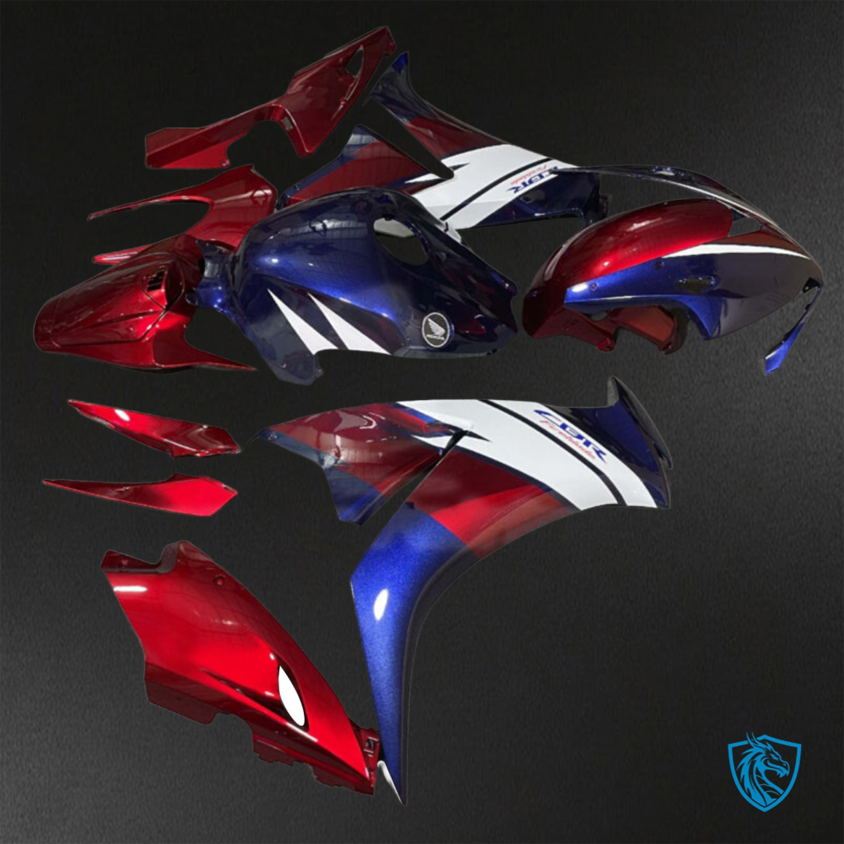 Honda CBR1000RR (2012-2016) Red, White & Blue Fairings Kit - Aftermarket ABS Bodywork