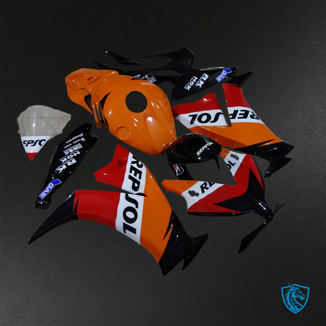 Honda CBR1000RR (2012-2016) Orange, Red, White & Black - Custom ABS Fairing Kit