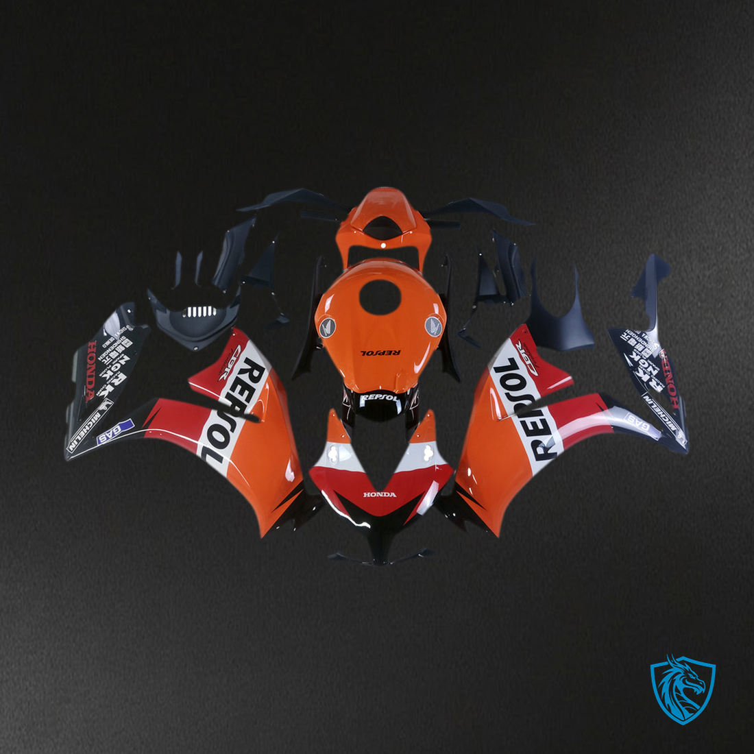 Honda CBR1000RR (2012-2016) Orange & Black Repsol Generic Fairings Kit | ABS Bodywork