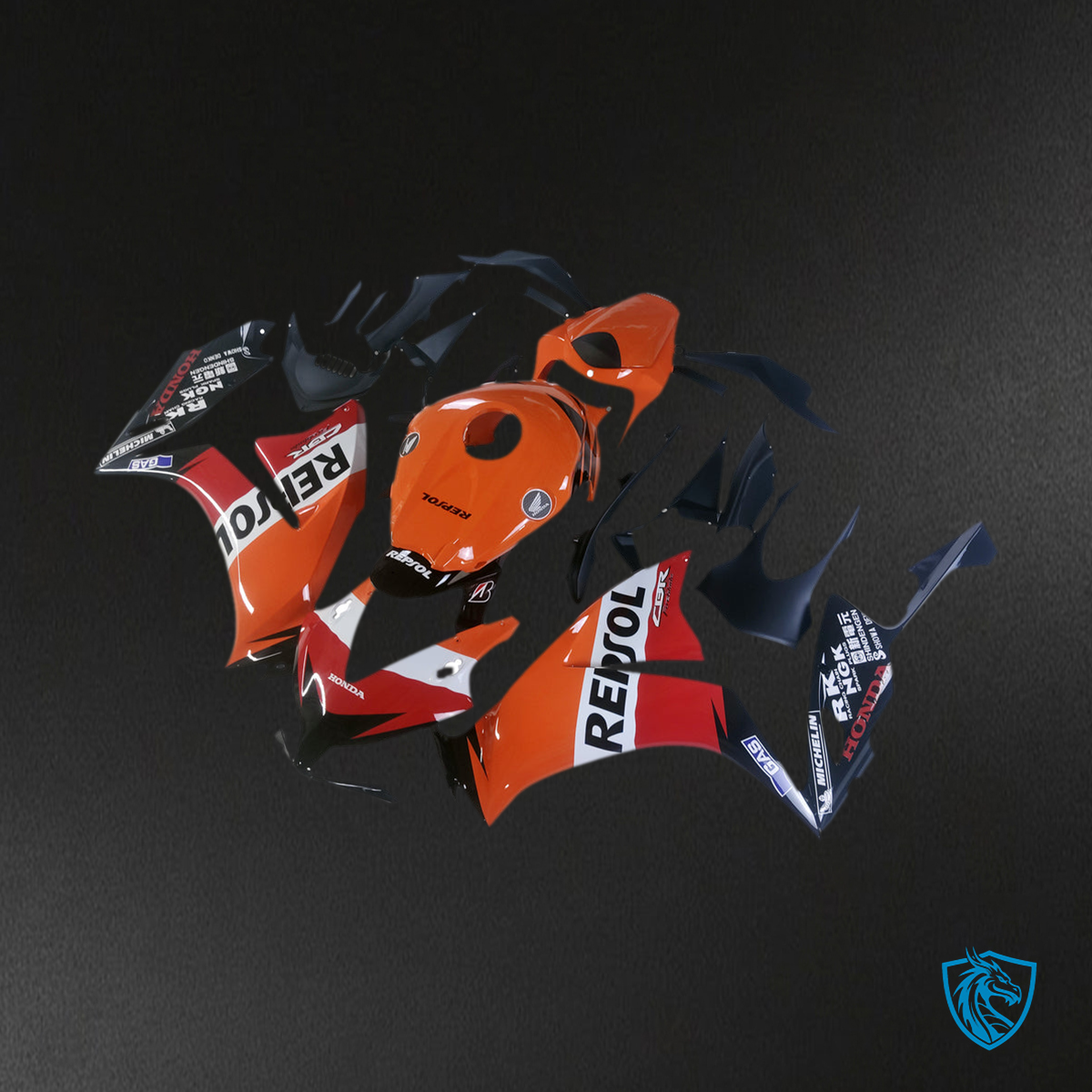 Honda CBR1000RR (2012-2016) Orange & Black Repsol Generic Fairings Kit | ABS Bodywork