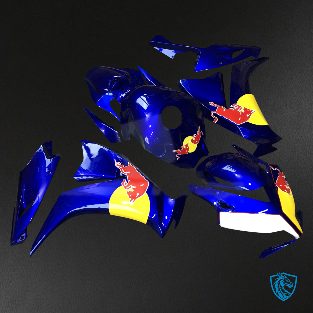 Honda CBR1000RR (2012-2016) Blue, Yellow, White & Red Bull ABS Bodywork - Fairings Kit
