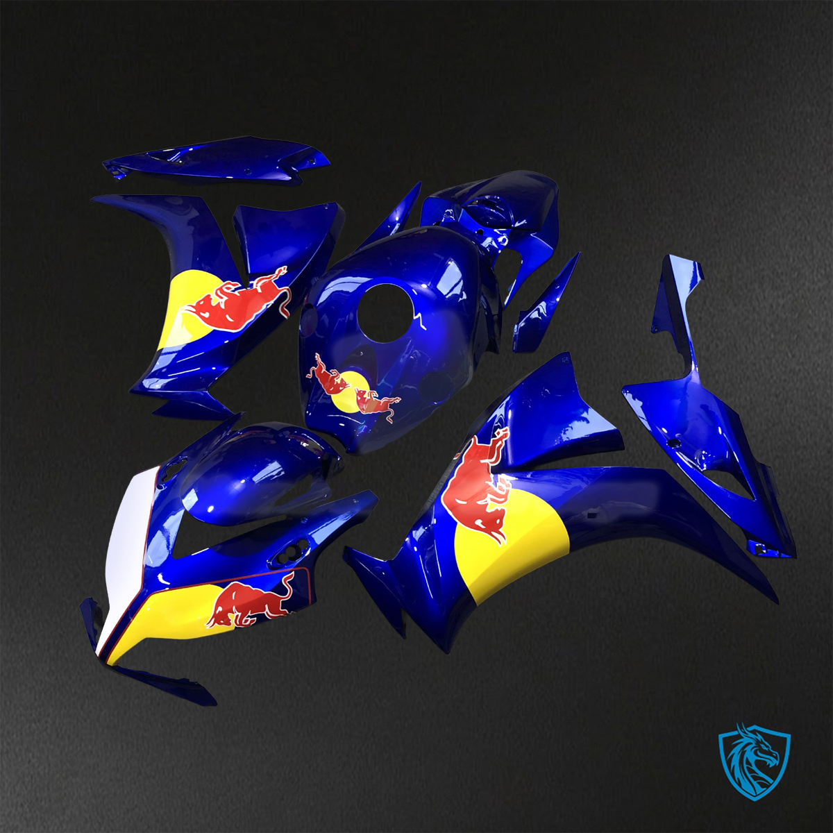 Honda CBR1000RR (2012-2016) Blue, Yellow, White & Red Bull ABS Bodywork - Fairings Kit