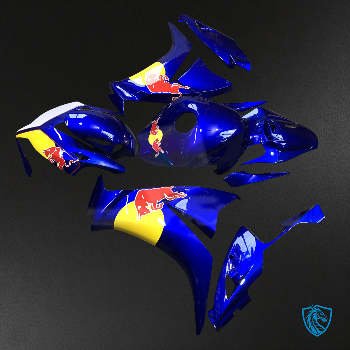 Honda CBR1000RR (2012-2016) Blue, Yellow, White & Red Bull ABS Bodywork - Fairings Kit