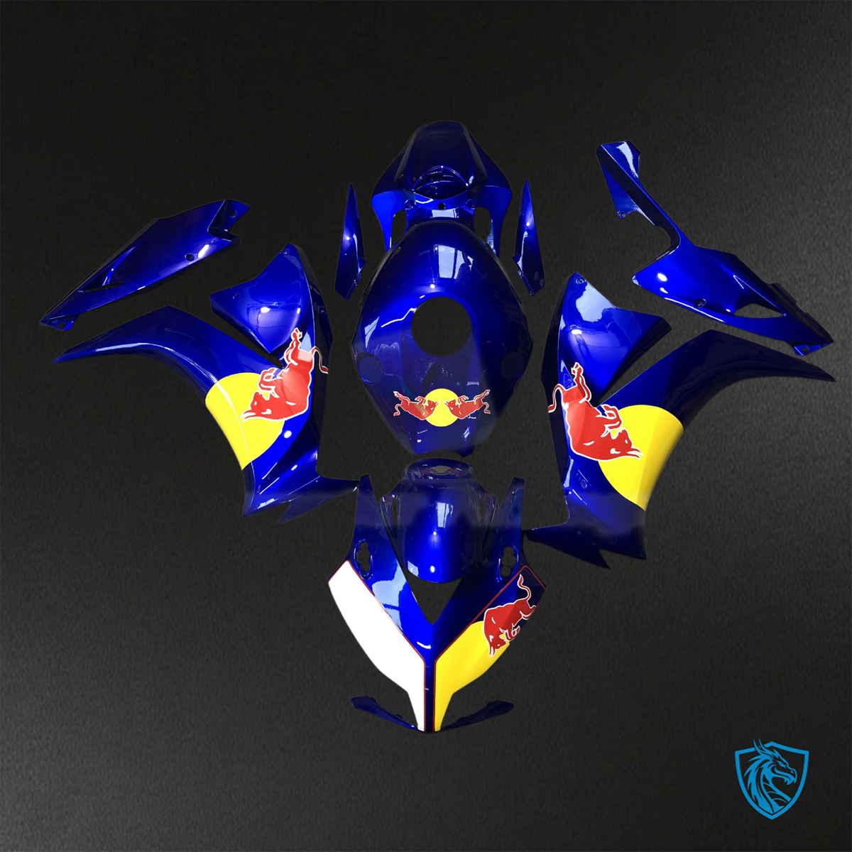 Honda CBR1000RR (2012-2016) Blue, Yellow, White & Red Bull ABS Bodywork - Fairings Kit