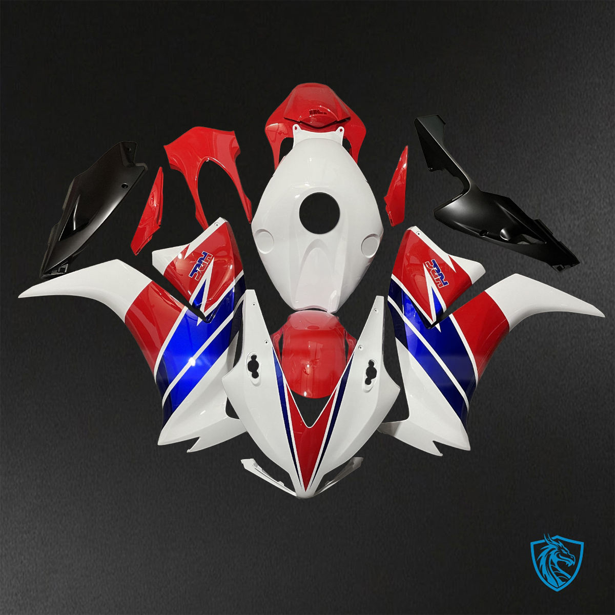 Honda CBR1000RR (2012-2016) White, Red & Blue Fairings Kit - Aftermarket ABS Bodywork