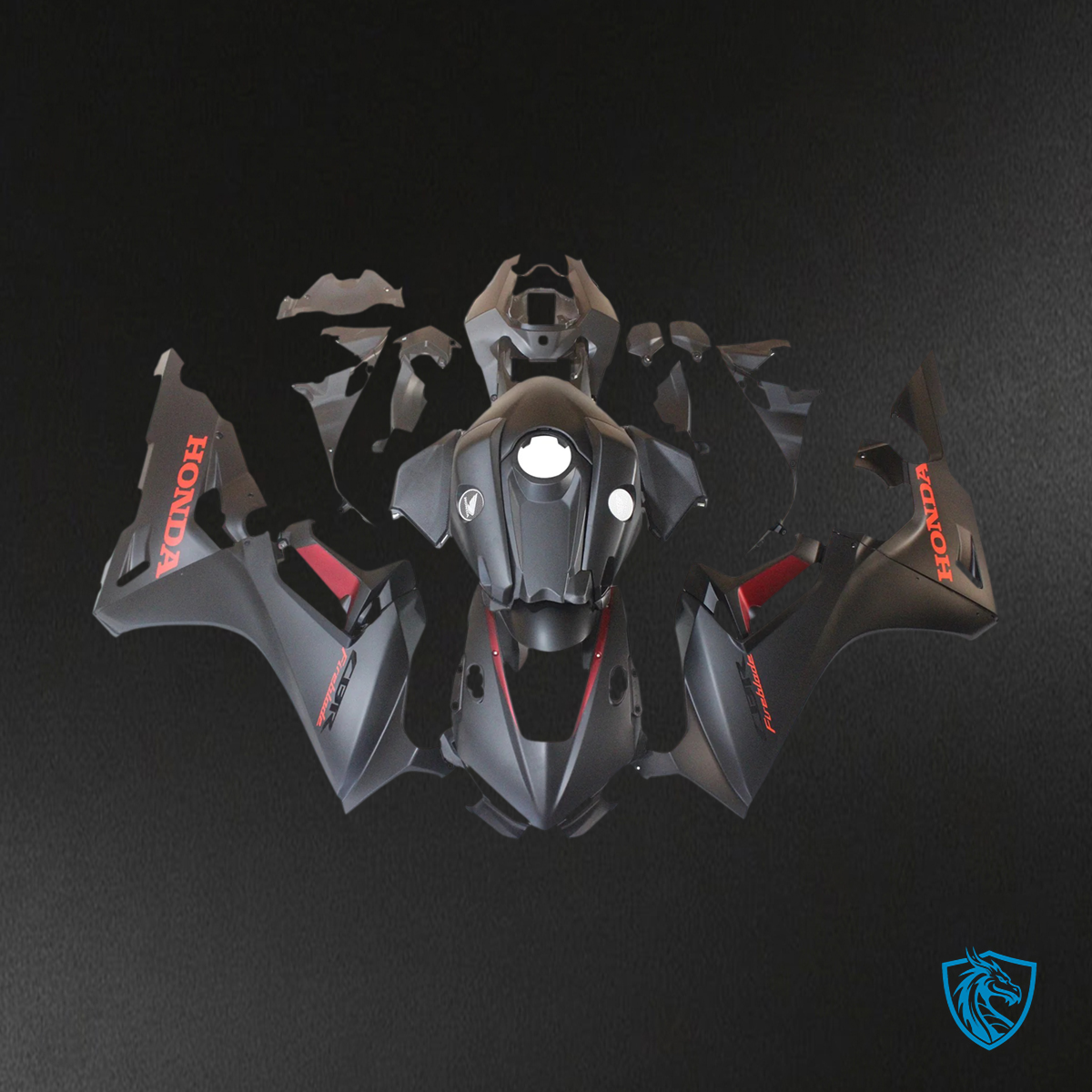 Honda CBR1000RR (2017-2025) Black Style2 - Fairing Kit