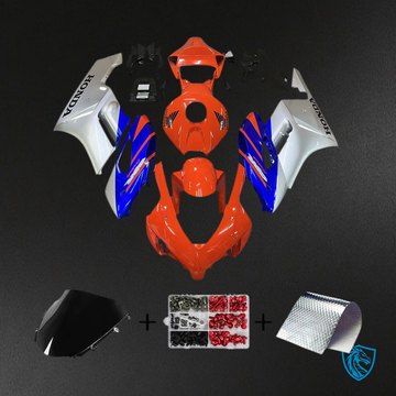 Honda CBR1000RR (2004-2005) Red, Blue & Silver - Custom ABS Fairing Kit