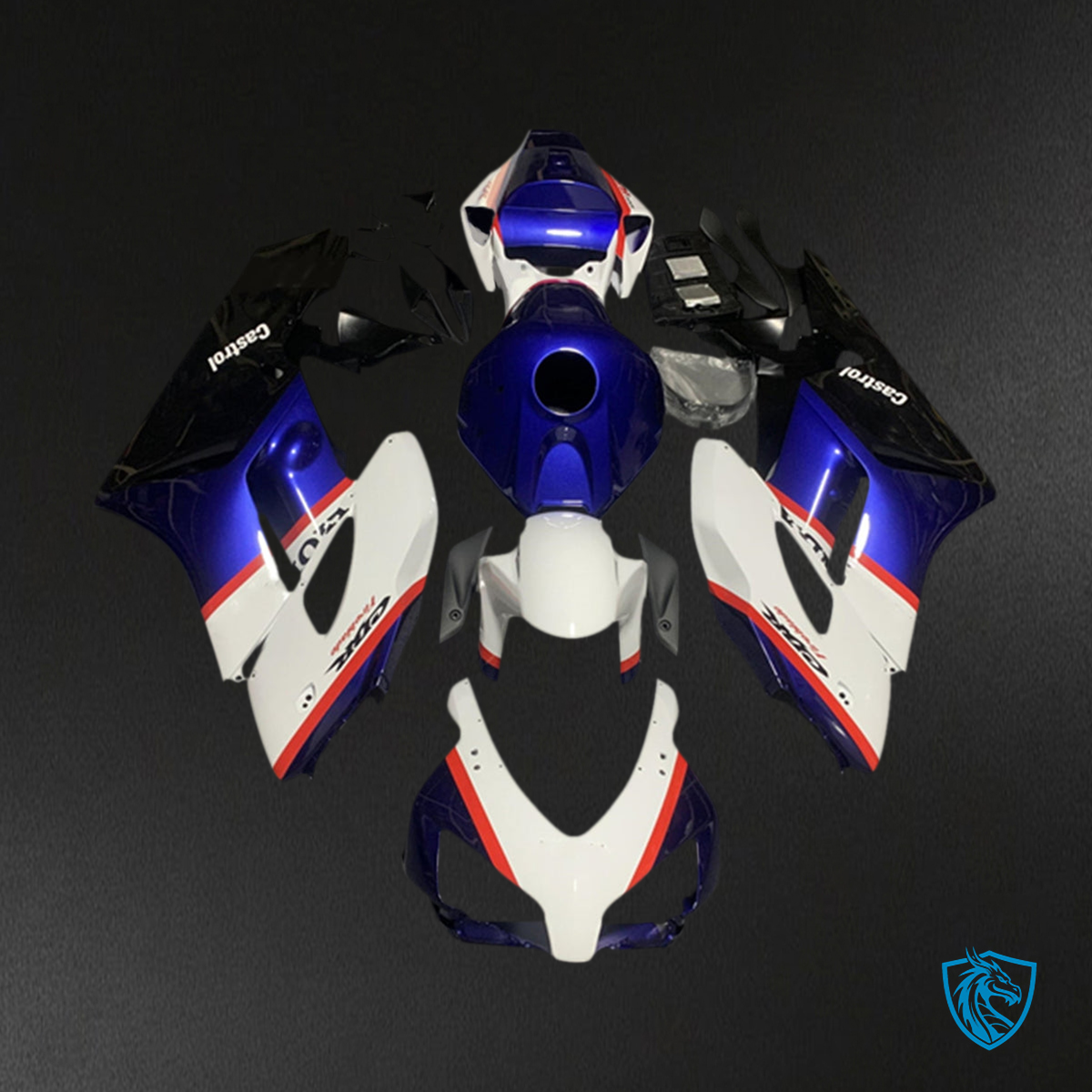 Honda CBR1000RR (2004-2005) White, Blue & Black Fairing Kit | ABS Bodywork