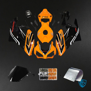 Honda CBR1000RR (2004-2005) Black & Orange - MERGEment Motorcycle Fairings Kit