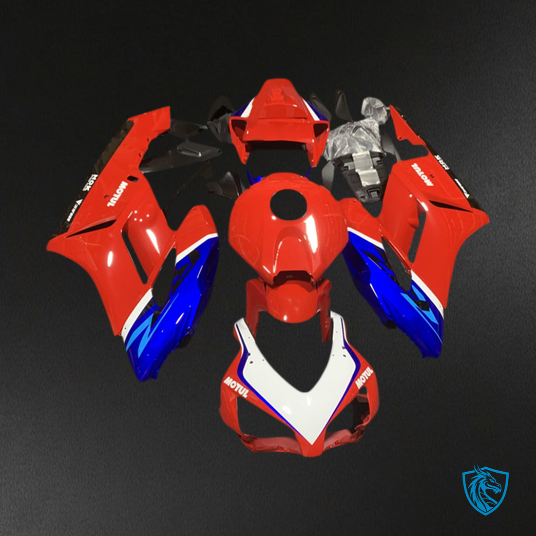 Honda CBR1000RR (2004-2005) Red, Blue & White Fairing Kit - Aftermarket ABS Bodywork