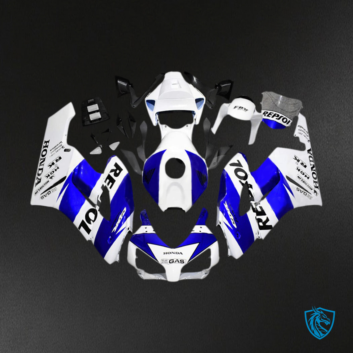 Honda CBR1000RR (2004-2005) White & Blue Fairing Kit | ABS Bodywork