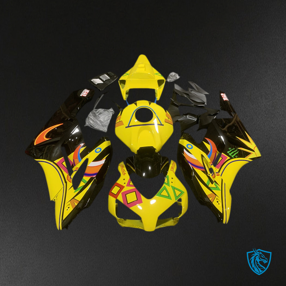 Honda CBR1000RR (2004-2005) Yellow & Black - MERGEment Motorcycle Fairings Kit