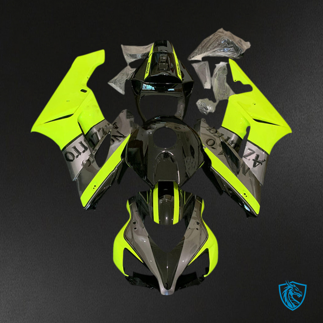 Honda CBR1000RR (2004-2005) Black & Yellow - Custom ABS Fairing Kit