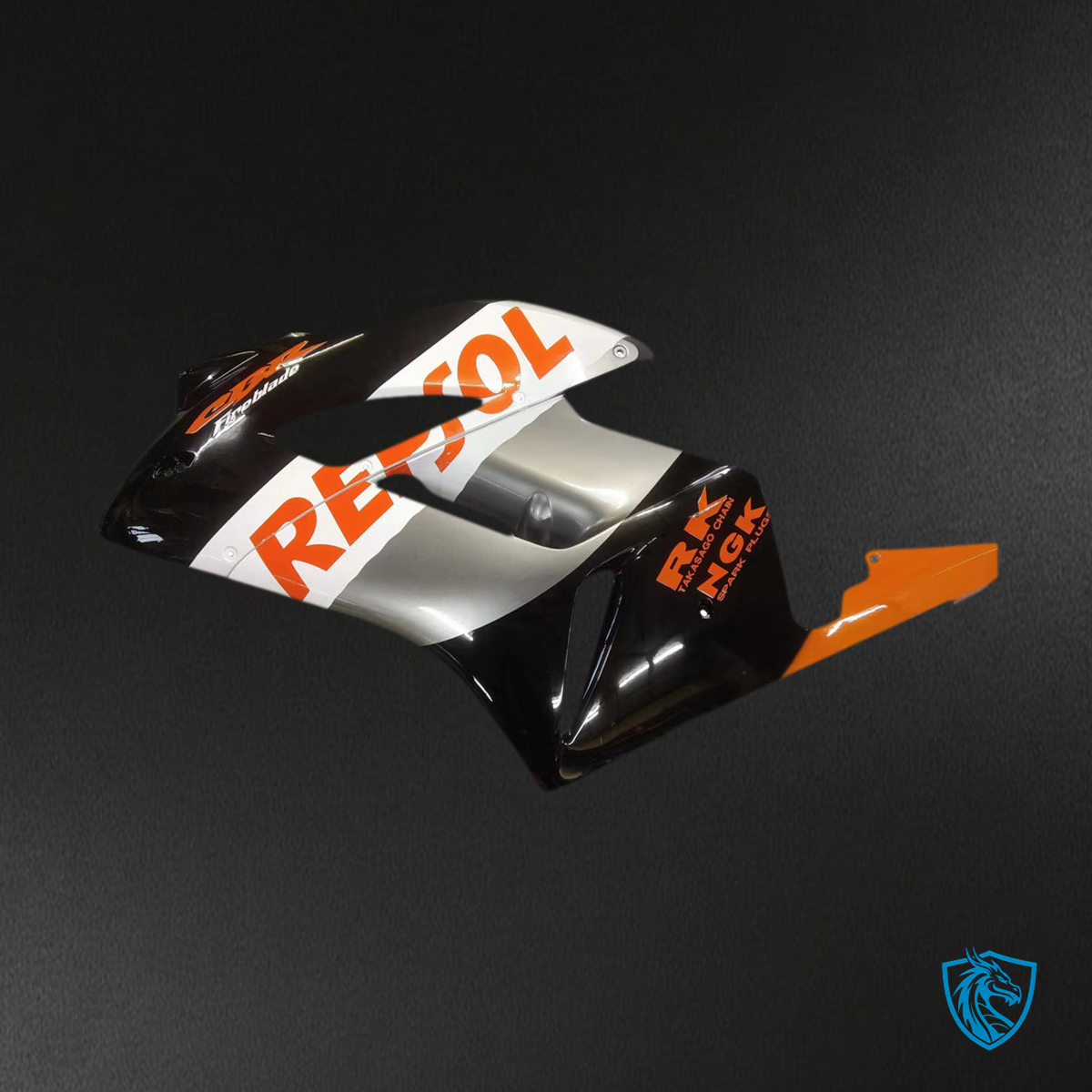 Honda CBR1000RR (2004-2005) Black, Silver & Orange - MERGEment Motorcycle Fairings Kit