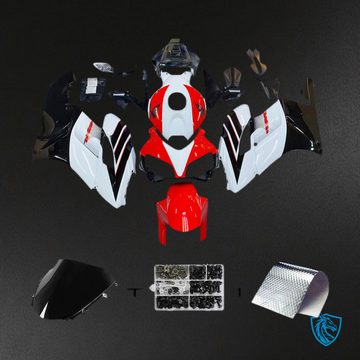 Honda CBR1000RR (2004-2005) White, Red & Black Fairing Kit - Aftermarket ABS Bodywork