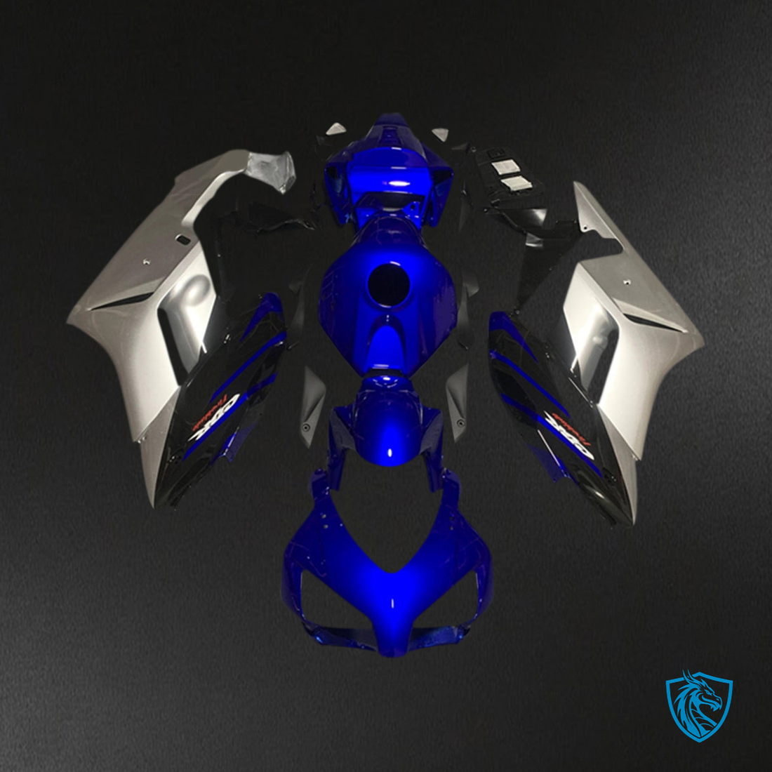 Honda CBR1000RR (2004-2005) Blue, Black & Silver Fairing Kit - Aftermarket ABS Bodywork