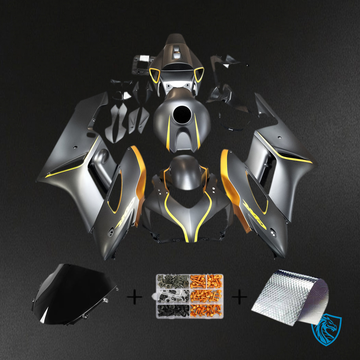 Honda CBR1000RR (2004-2005) Matte Black & Gold Fairing Kit | ABS Bodywork