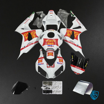 Honda CBR1000RR (2006-2007) White & Red Fairing Kit | ABS Bodywork