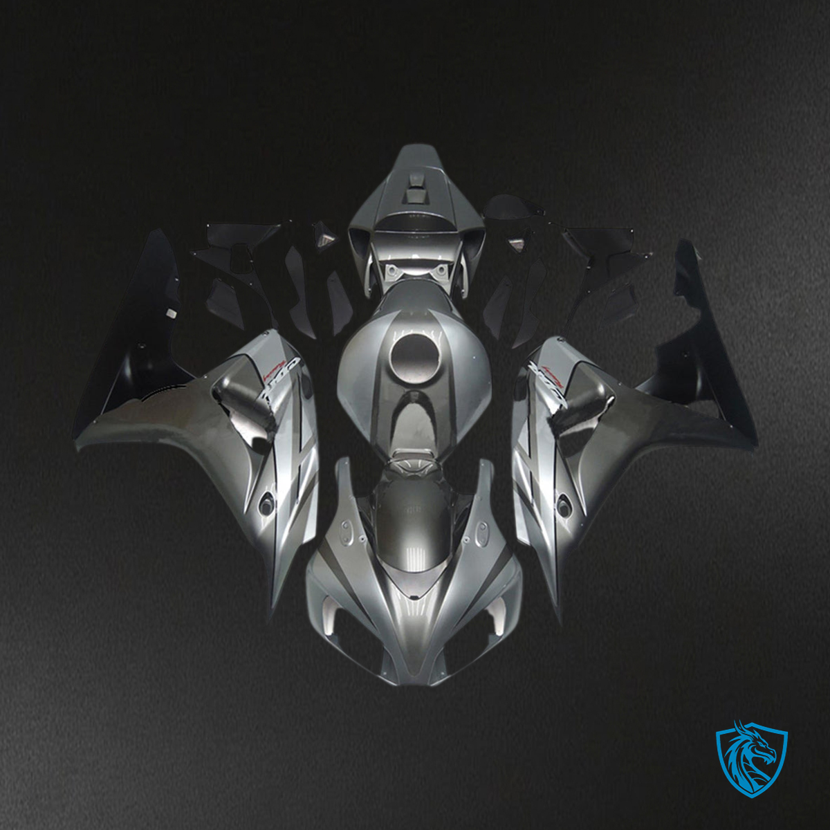 Honda CBR1000RR (2006-2007) Dark Gray & Black Fairing Kit - Aftermarket ABS Bodywork