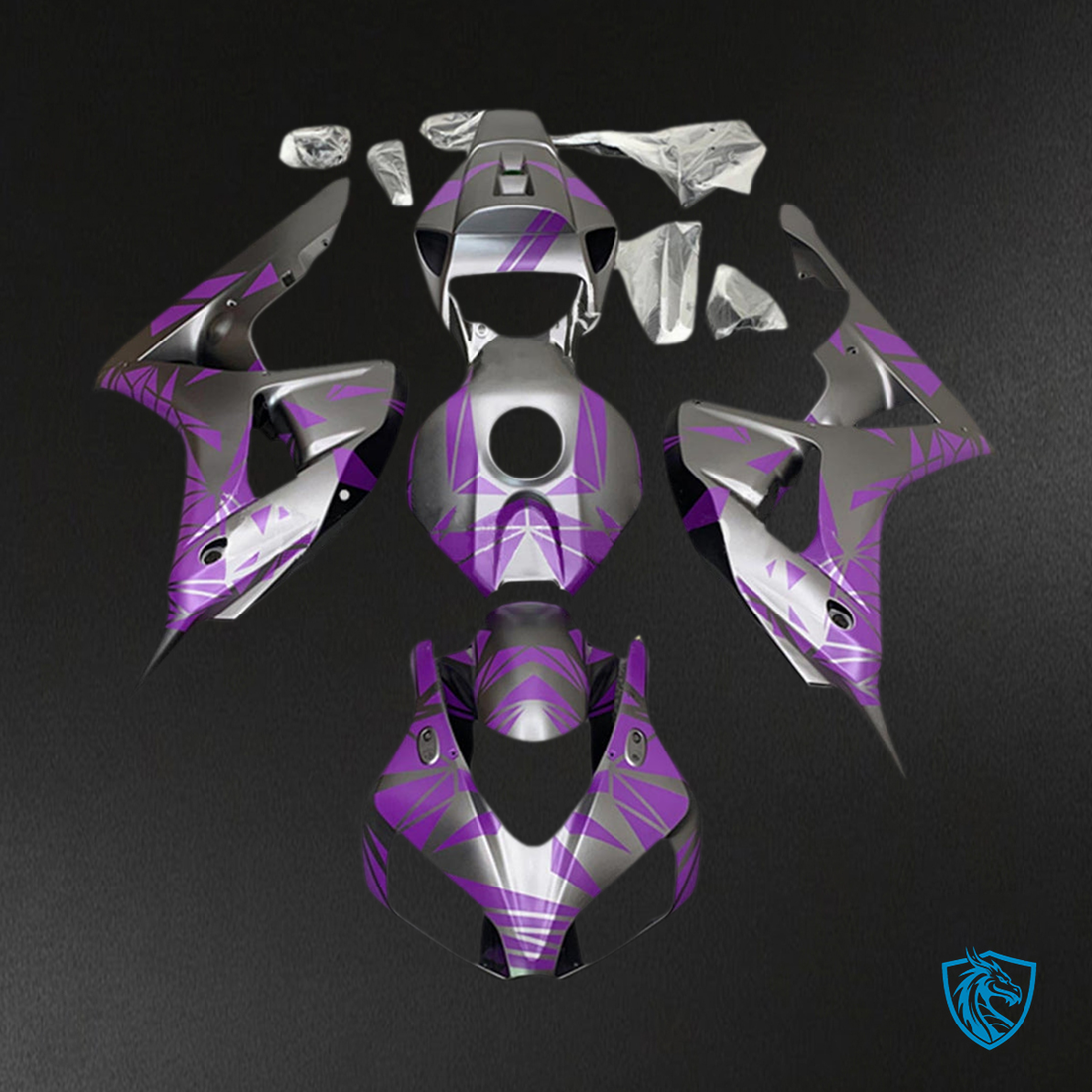 Honda CBR1000RR (2006-2007) Gray & Purple Fairing Kit | ABS Bodywork