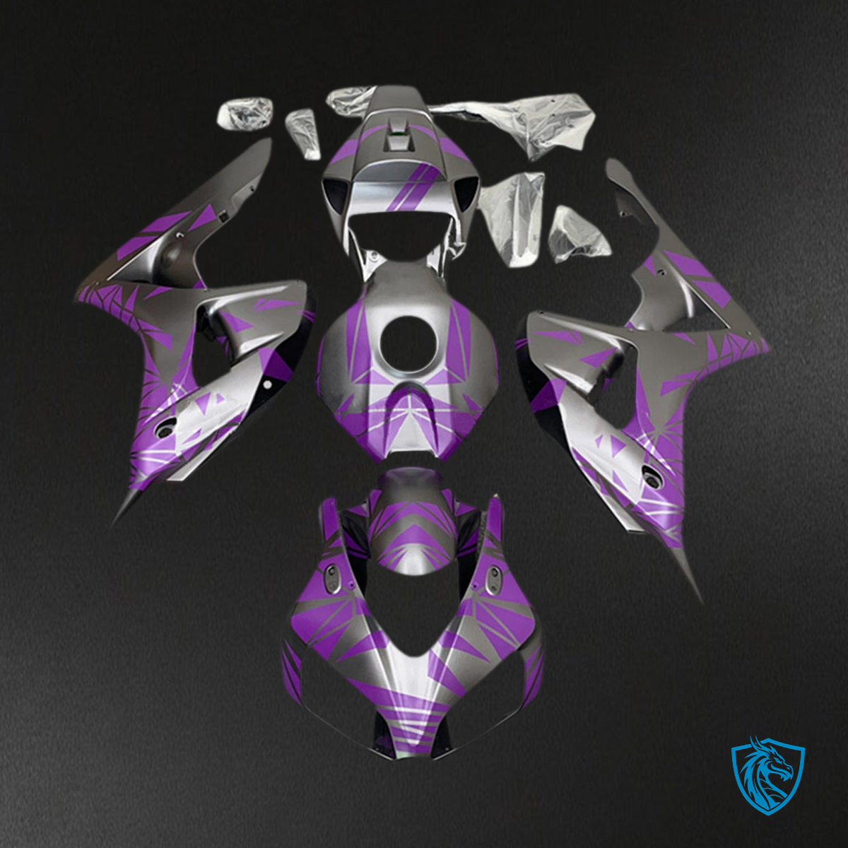 Honda CBR1000RR (2006-2007) Gray & Purple Fairing Kit | ABS Bodywork