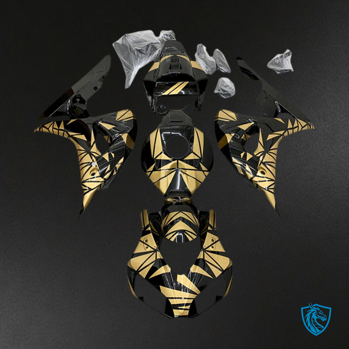 Honda CBR1000RR (2006-2007) Black & Gold Fairing Kit | ABS Bodywork