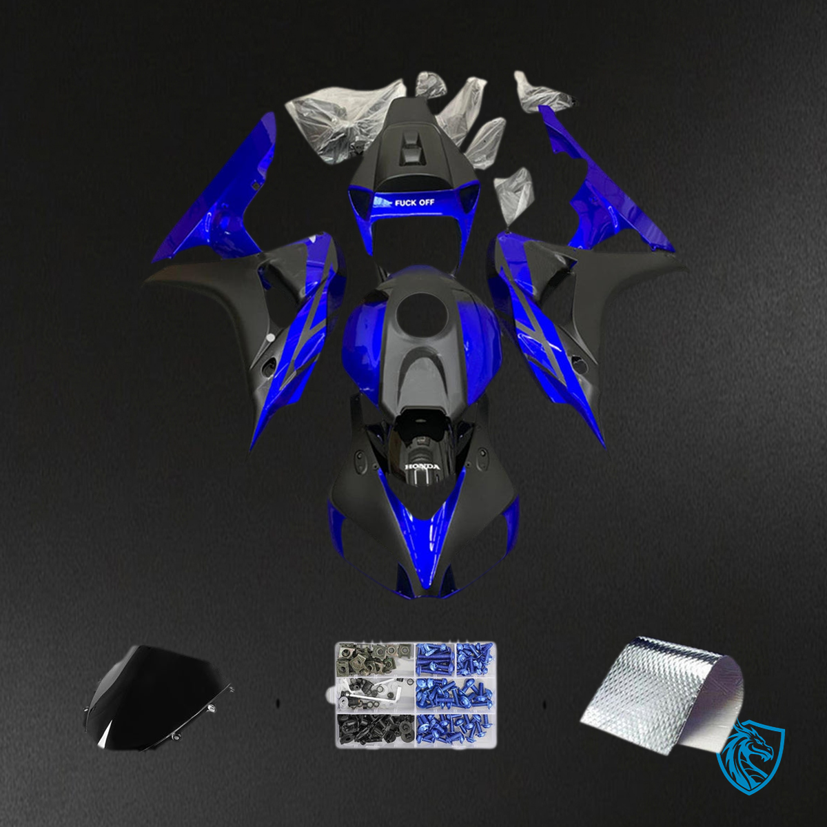 Honda CBR1000RR (2006-2007) Blue & Black - Custom ABS Fairing Kit