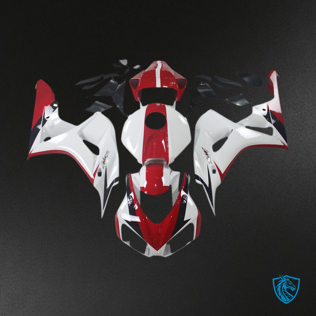 Honda CBR1000RR (2006-2007) White & Red Fairing Kit | ABS Bodywork