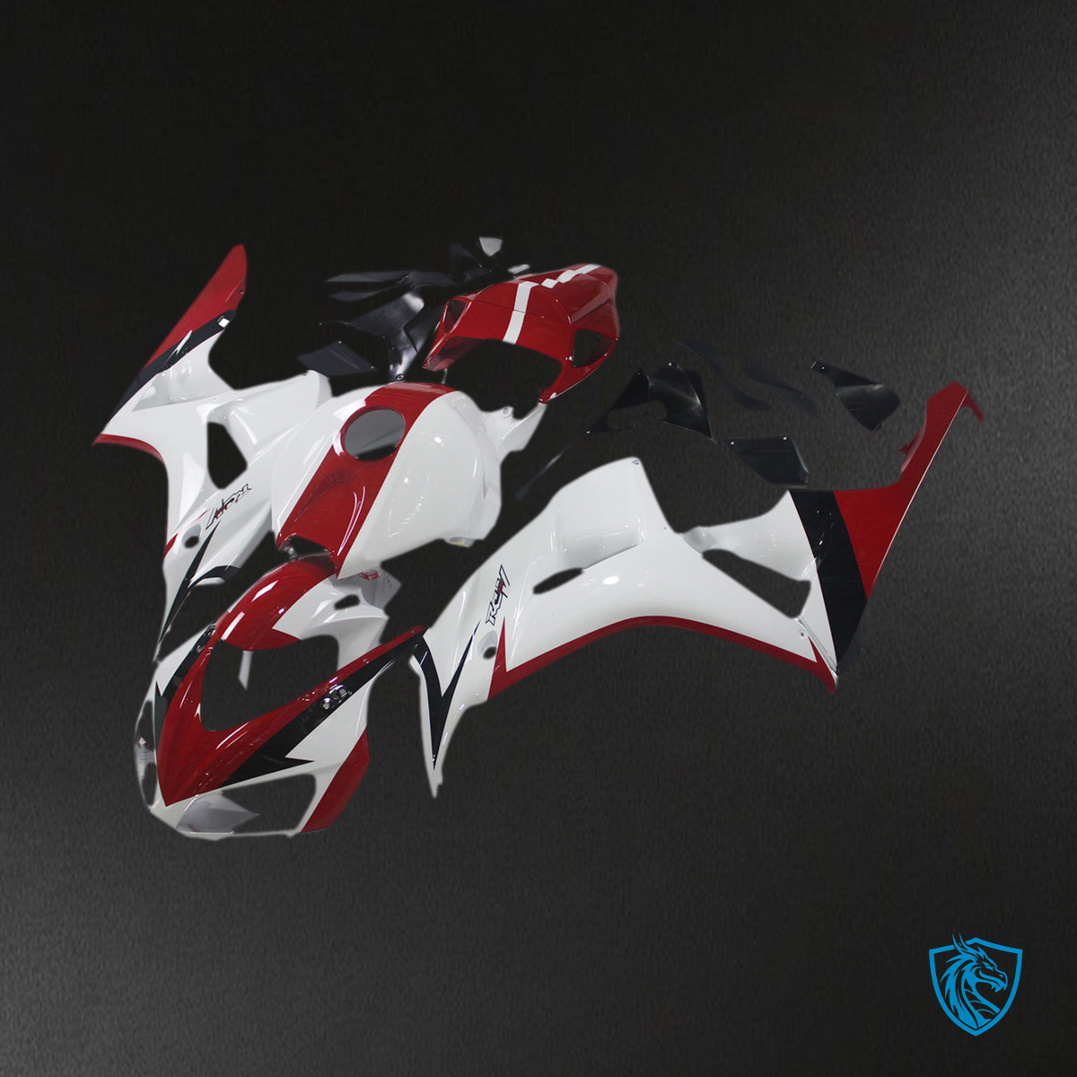 Honda CBR1000RR (2006-2007) White & Red Fairing Kit | ABS Bodywork