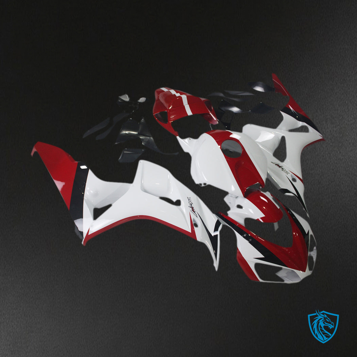 Honda CBR1000RR (2006-2007) White & Red Fairing Kit | ABS Bodywork